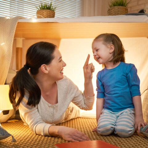 Parent Playing a Simple and Fun Imaginary Play with Child