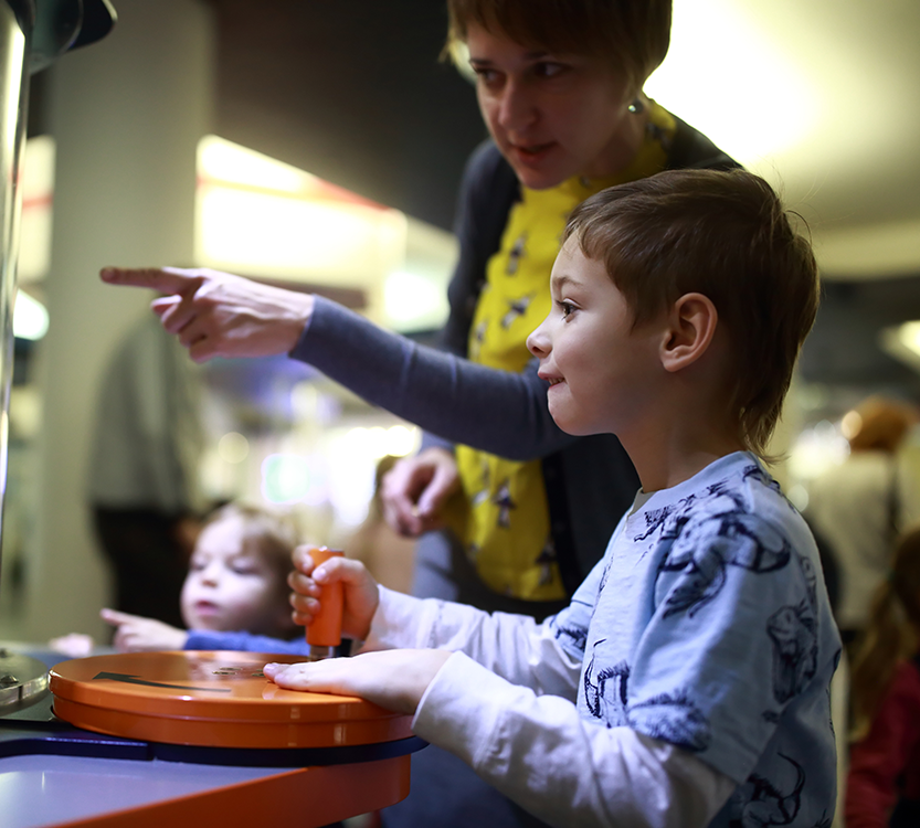 child at sensory friendly museum